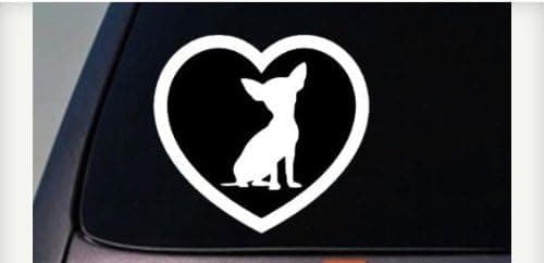 EZ-STIK Chihuahua Heart Sticker Decal