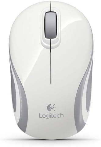 Logitech M187 Optical Wireless Radio Frequency USB Mouse, White (910-002730)