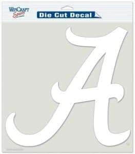 Alabama Crimson Tide 8x8 White Die-Cut Auto Decal