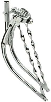 26" Bent Spring Fork 1" W/Twisted Bars Chrome. Bike fork, bicycle fork, lowrider bike fork lowrider bicycle fork, beach cruiser fork, stretch cruiser for, limo