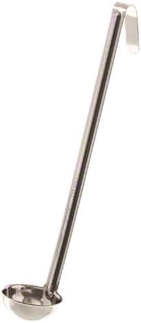 Browne Foodservice Stainless Steel Optima 1-Piece Serving Ladle with Grooved Handle, 1-Ounce
