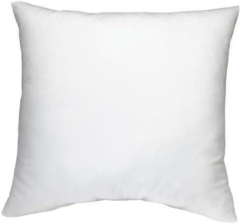 EVERMARKET Square Poly Pillow Insert, 16" L X 16" W, White (1)