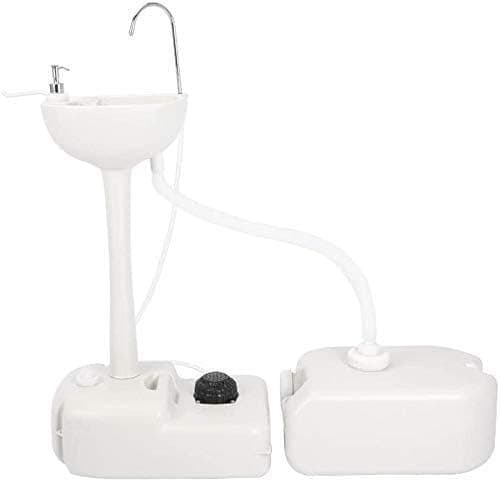 HooLeen Portable Camping Sink Hand Outdoor Garden Wash Station Basin with 19L Tank, 24L Recovery Tank & Soap Dispenser Perfect for Kitchen/Indoor/Outdoor Use
