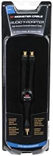 Monster 127770-00 Single Female RCA to Dual Male RCA Y-Adapter