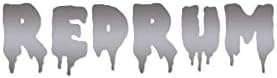 Redrum Murder - Vinyl Decal Sticker - 12" x 3.25" - Silver