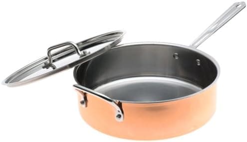 Cuisinart Copper Classic 5-1/2-Quart Saute Pan with Lid and Helper Handle