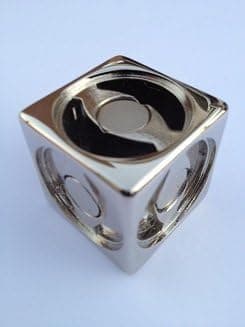 pokerweights Magnetic Golf Ball Marker Cube Display (Silver)