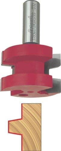 Freud 99-032: 1-21/32" (dia.) Wedge Tongue & Groove Bit with 1/2" shank, 10¡ shank length