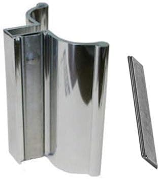 GordonGlass 3" Bright Chrome Frameless Shower Door Handle with Metal Strike and Magnet - Set