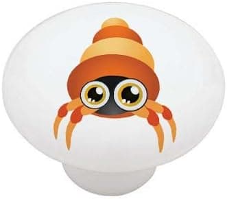 Gotham Decor Hermit Crab Peeper Ceramic Drawer Knob