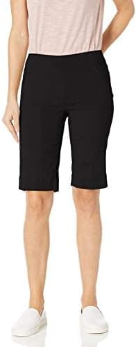 SLIM-SATION Women's Wide Band Pull-on Solid Walking Short