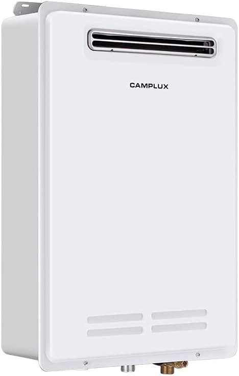 Natural Gas Tankless Water Heater, Camplux On Demand Hot Water Heaters Whole House, 6.86 GPM, Outdoor