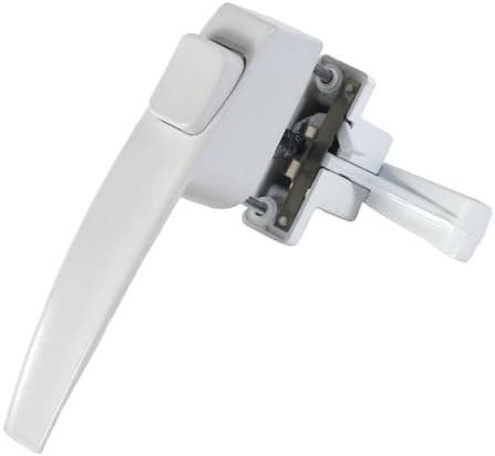 Koch 6803301 Free Hanging Push Button Latch for 3/4-Inch to 1.1/4-Inch Thick Doors, White