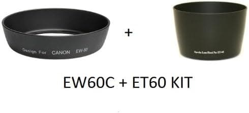 General Brand ET 60 Lens Hood, for EF 75-300mm Lens + General Brand EW60C Lens Hood for EF-S USM 18-55mm, 28-80mm, 28-90mm Lenses