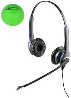 Jabra GN2000 Dual Speaker Quick Disconnect Wired Headset Bundle with Renewed Headsets Stress Ball (Renewed) NOT A USB Headset