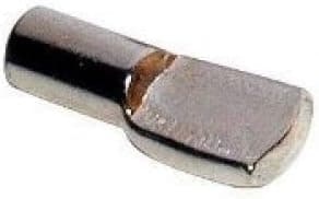 4mm Shelf Pin Support Spoon, Nickel Plated Bag of 20