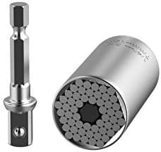 HTOMT Universal Socket,1/4"-3/4" (7mm-19mm) Ratchet Universal Socket Set with Wrench Power Drill Adapter-Best Gifts for Dad Men Father Day Husband DIY Handyman,Multifunctional Professional Repair Tool