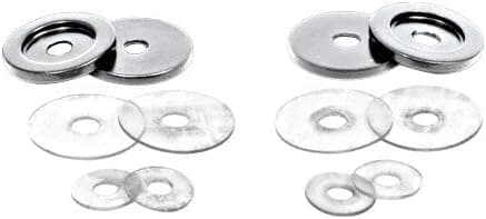 CRL Brushed Nickel Replacement Washers for Back-To Back Solid Pull Handles - Set