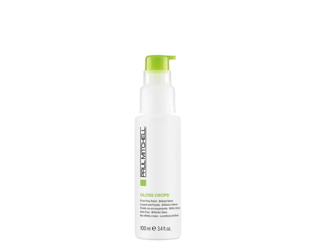 Paul Mitchell Gloss Drops Shine Serum, Frizz-Free Polish, Brilliant Shine, For Frizzy Hair, 3.4 oz.