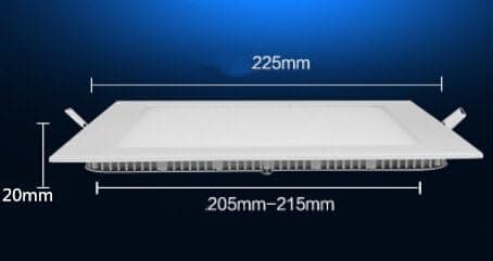 Ultraslim LED Panel Recessed Spotlights Light Recessed Lamp Light (White, 18W Square)