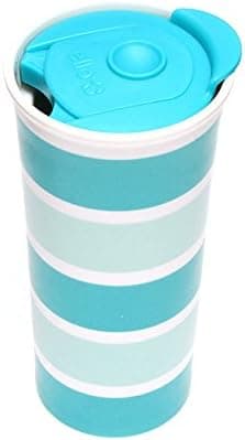 Ello Tucker Double Wall BPA-Free Ceramic Tumbler with Lid, Teal, 12 oz.