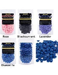 BlueZOO 4 Packs of Brazilian depilatory Hard Wax Beans for Legs,Body,Bikini Hair Removal Salon