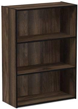 Furinno Pasir 3 Tier Open Shelf Bookcase, French Oak Grey, 11208GYW