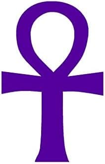 Ankh Key Of Life - Vinyl Decal Sticker - 2.35" x 3.75" - Purple