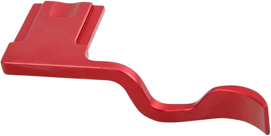 Foto&Tech Metal Hot Shoe Thumb Grip for Slow Shutter Speeds and Stable Thumb Rest, Compatible with Fujifilm Fuji XT-5 XT-1 XT-2 XT-3 XT-4, XT4 XT3 XT2 XT1, X-T30 XT20 XT10 (Red)