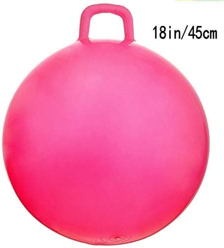 Funwhiz Hopper Ball (Pump not Included), Kangaroo Bouncer, Hippity Hop, Bouncing Toy, Diameter 45cm/18 Inch for Ages 3-6 (Pink)