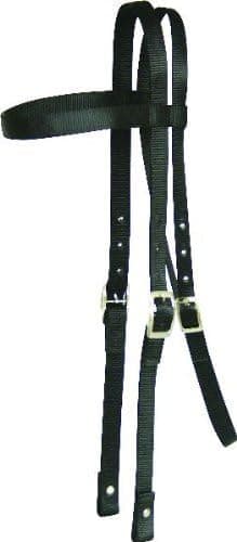 Abetta Draft Horse Nylon Headstall - Black - Draft Horse