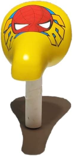 Cycle Force Spider Man Saddle with Seat Post and Saddle Clamp, Yellow
