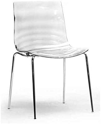 Baxton Studio Marisse Plastic Modern Dining Chair, Clear, Set of 2