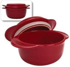 Chantal Make & Take 1 3/4 Quart Round Casserole With Lid, Chili Red