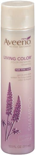 Aveeno Living Color, Color Preserving Shampoo, for Fine Hair, 0.817-Pound (Pack of 2)
