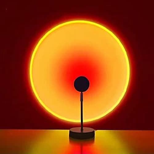 Sunset Lamp, LED Night Light, 180 Degree USB Sunset Projection Lamp, Romantic Visual LED Light for Home Bedroom Living Party