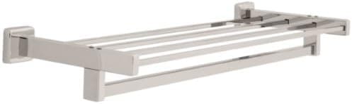 Franklin Brass Century 24 inch Towel Shelf With Bar, Bright Stainless Steel, Bathroom Accessories, 5557