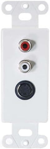C2G/Cables to Go 40742 RapidRun SVideo and Stereo Audio Wall Plate (White)