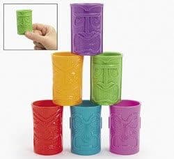 Mini Tiki Plastic Shot Glasses (1 dozen) - Bulk [Toy]