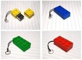 4GB USB Building Block with Key Chain,(Green)