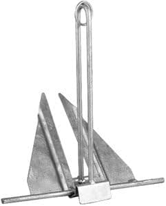Utility Anchor (Anchor Size: 13e Length A: 19-1/2 (49.53cm) Stock B: 18" (45.72cm) Fluke Length C: 11-1/4" (28.58cm) Approx. Boat Size: 25146-28146 (7.62m - 8.53m)) By Seachoice Products"