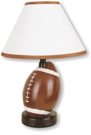 ORE International 604FT-N Ceramic Football Lamp, Brown