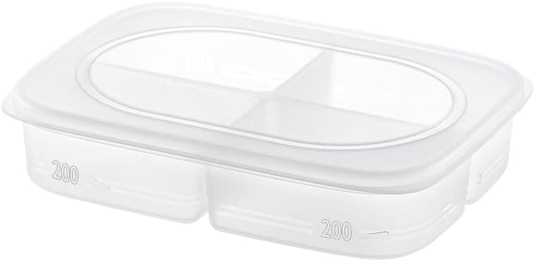 Poeland Plastic Meal Prep Container, Fridge Food Storage Container - Reusable Fresh Produce Divided Storage Organizer for Storing Meat, Vegetables, Fruit (3.4 Cups)