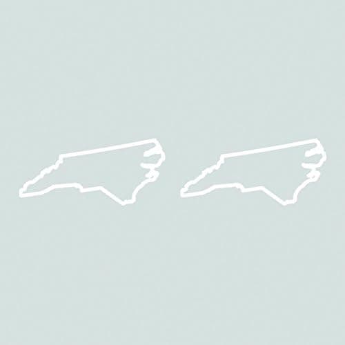fagraphix Two Pack North Carolina Outline Sticker Self Adhesive Vinyl Decal NC
