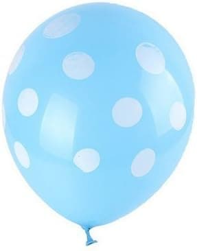 Lokman 100 Pieces 12 Inch Polka Dot Latex balloons for Party Decoration (Blue)