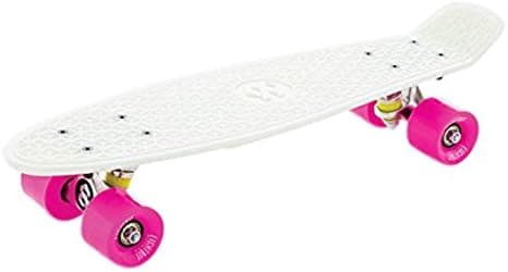 Eightbit 22 Inch Complete Skate Board - Retro Skateboard Glow-in-The-Dark - Kryptonite/Punch
