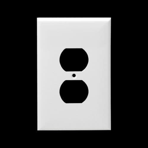 Focuslife 10 Pack 1-Gang Over-sized Unbreakable Duplex Outlet Wall Plate Cover White