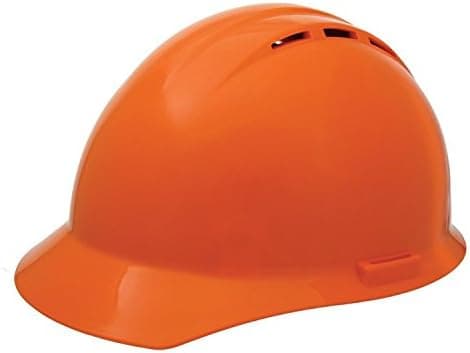 ERB 19255 Americana Vent Cap Style Hard Hat with Slide Lock, Flourescent Orange