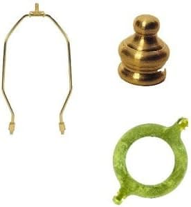 Upgradelights Adapter Kit That Includes Slip Uno Adapter and 6 Inch Harp for Lamp Using Uno Euro Fitter with 1- 7/16 I.d. with a Finial.