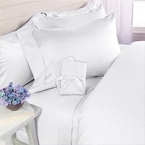 Elegant Comfort 1500 Thread Count Egyptian Quality Wrinkle & Fade Resistant 3pc Duvet Cover Set, Solid, King/Cal-King, White